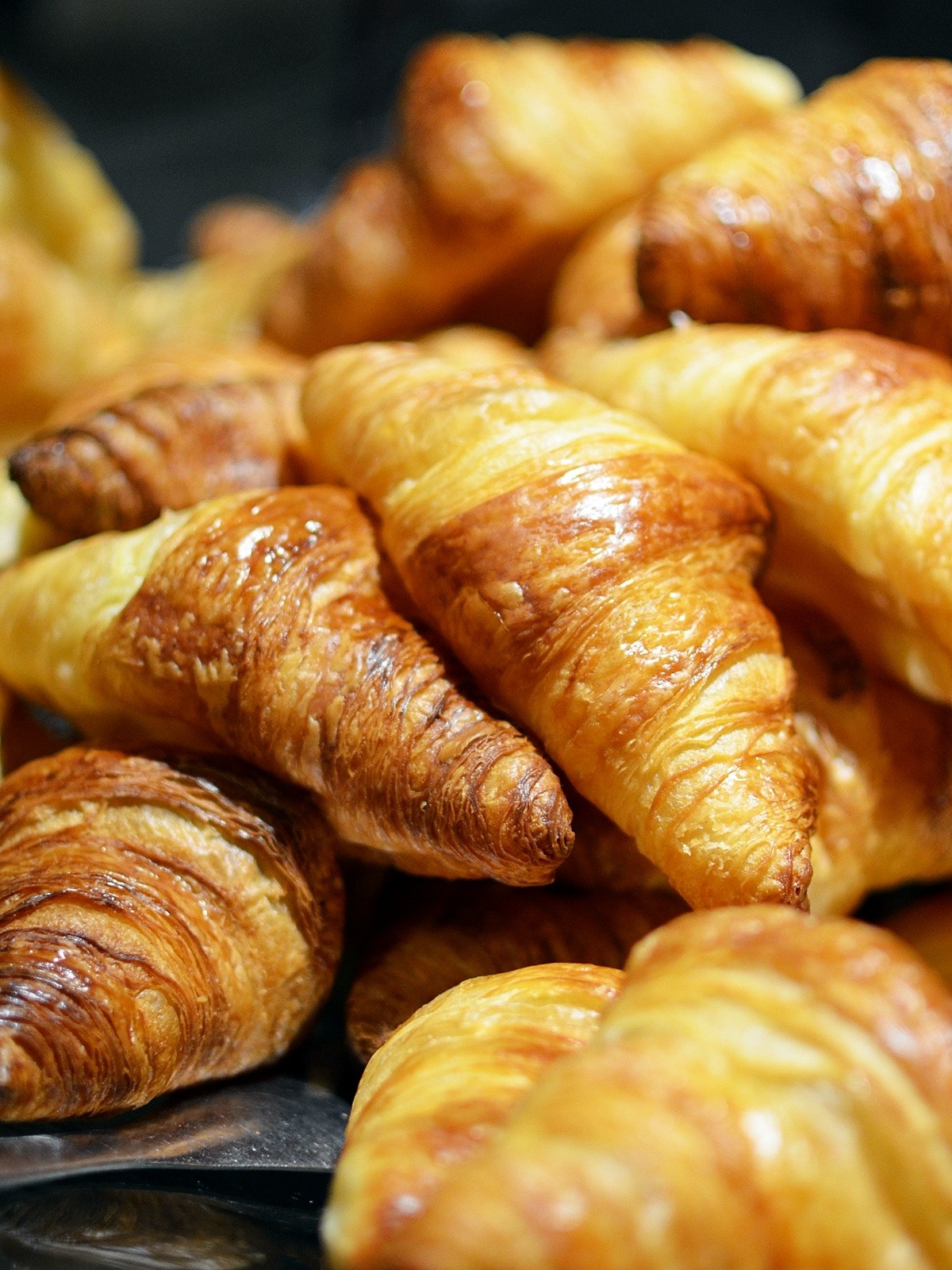 many well baked croissants