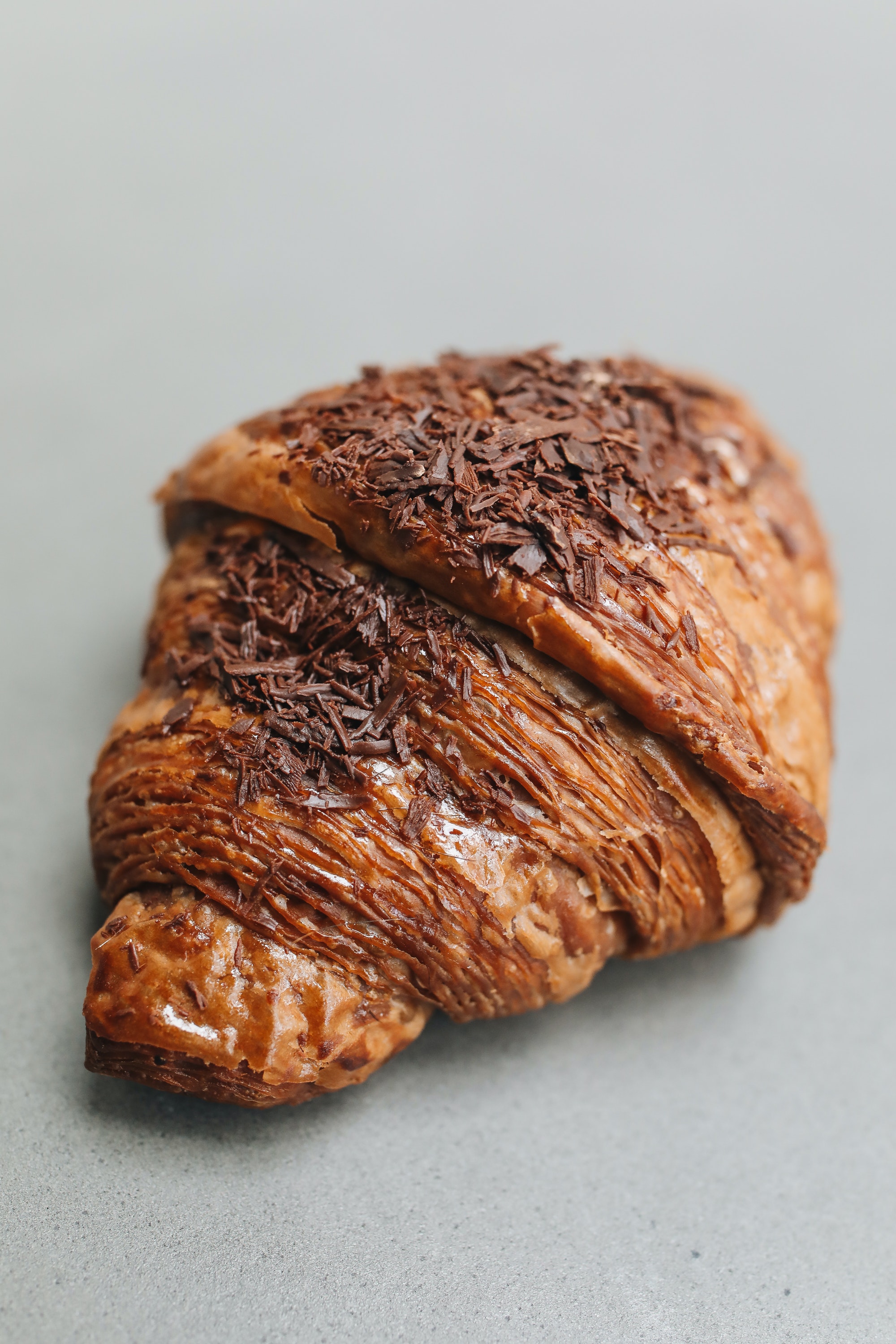 croissant with choko flakes